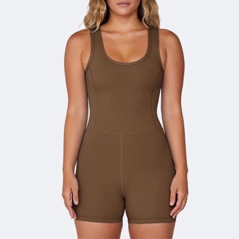 Set Active Sportbody One Piece Shortysuit Brown Size Small